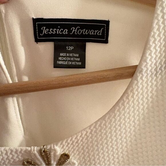 Jessica Howard Women's Sleeveless Trapeze Dress with Lace Trim Size 12P - Picture 5 of 5